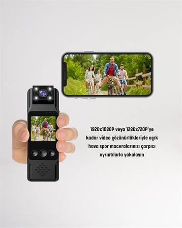 Kablosuz Wifi Bağlantılı Full Hd Mini Kamera – Döngüsel Kayıt Ve Hareket Algılama Özellikli