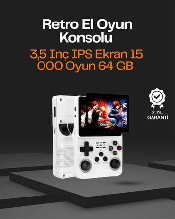 Taşınabilir Retro Oyun Konsolu – 15.000 Oyun, 64 Gb Depolama, Ips Ekran