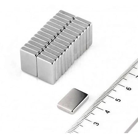 10 Adet 15x10x1.5 Mm Köşeli Neodyum Mıknatıs N35 Magnet Dayanıklı Nikel Kaplama