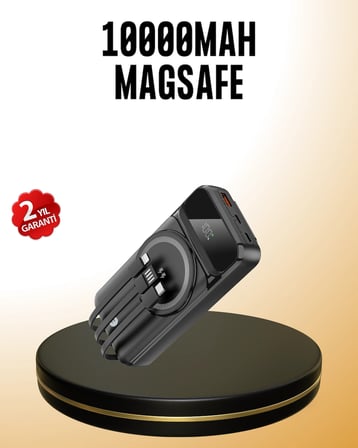 15w Kablosuz Hızlı Şarjlı 10000 Mah Powerbank – Taşınabilir, Led Göstergeli