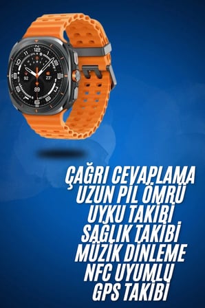 2025 Model Gelişmiş Özellikli Nabız Sensörlü Spor Takibi Yapabilen Titreşimli Saat