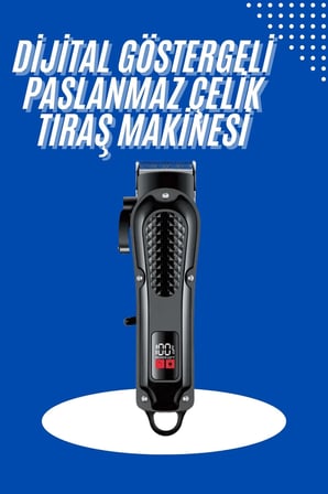 Profesyonel Saç Kesme Aleti Dijital Saç Sakal Tıraş Makinesi Uzun Ömürlü
