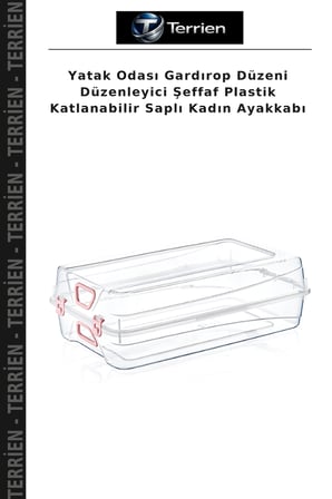 Yatak Odası Gardırop Düzeni Düzenleyici Şeffaf Plastik Katlanabilir Saplı Kadın Ayakkabı