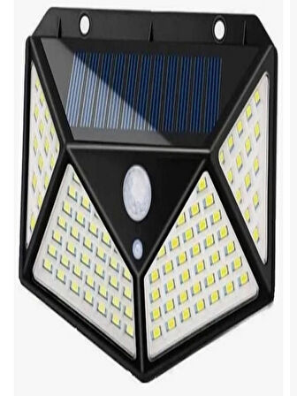 100 Ledli 3 ModGüneş Enerjili Solar Lamba Bahçe Yazlık Ev Led Hareket Sensörlü 4 Taraflı Aydınlatma
