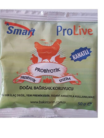 Smart Prolive Kanatlı Hayvan Için Probiyotik,Enzim D oğal Bağırsak Koruyucu 50g r