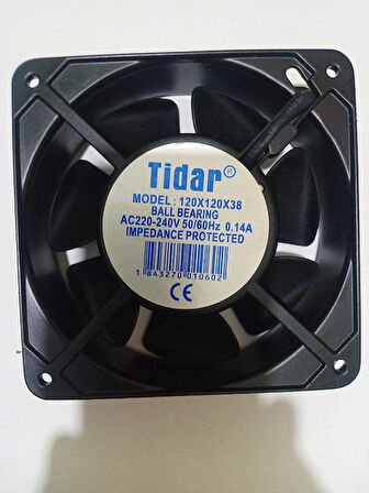 Tidar12x12x38 Ball Bearing Rulmanlı Fan