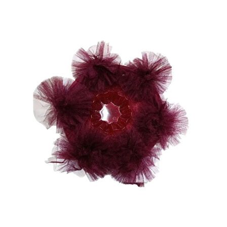 Kına Sepet Tepsisi Bordo Ponpon