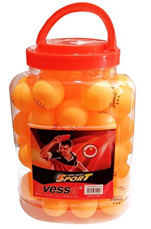 AVESSA PP-100 3 STARTURUNCU PİNPON TOPU KAVANOZDA 60 LI
