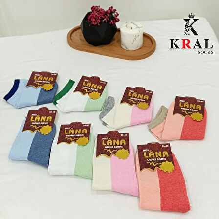 Kadın - Erkek (6 ÇİFT) Düz Desen Ekonomik Bilek Boy Patik Corap 