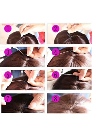 Saç Simi Gümüş - Saça Pratik Bağlanan Hair Tinsel 110-120 Cm Uzunluğunda