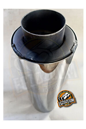 100 mm. Fırtına sesli pazlanmaz krom egzoz ucu Minibüs Crafter, Sprinter uyumlu