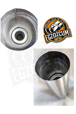 100 mm. Fırtına sesli pazlanmaz krom egzoz ucu Minibüs Crafter, Sprinter uyumlu