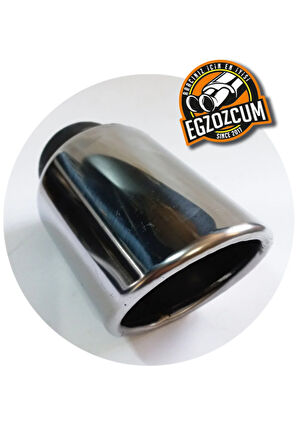 100 mm. eğimli kesim yuvarlak çıkış paslanmaz krom SESSİZ eksoz ucu 1 ADET
