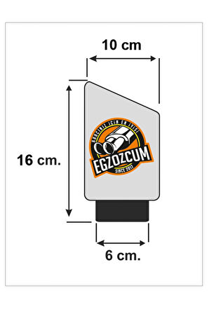100 mm. eğimli kesim yuvarlak çıkış paslanmaz krom SESSİZ eksoz ucu 1 ADET