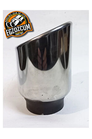 100 mm. eğimli kesim yuvarlak çıkış paslanmaz krom SESSİZ eksoz ucu 1 ADET