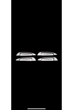 Fiat Linea Krom Kapı Kolu Linea Yazılı 2006 Ve Üzeri Modeller 4 Kapı 8 Parça Paslanmaz Çelik