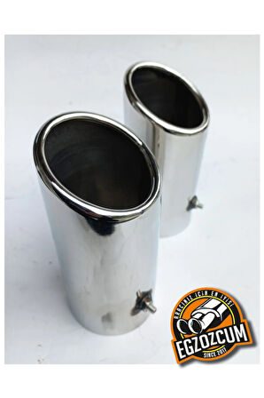 7 Cm. Tekli Somunlu Paslanmaz Krom Egzoz Ucu Volkswagen Passat Uyumlu 1 Adet