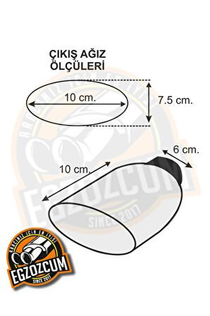 60 mm Tekli Krom oval yassı kesik  sessiz egzoz ucu eksoz 1 adet--EGZOZCUM