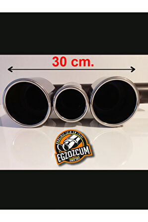 Honda Type-R krom paslanmaz 3 lü egzoz çıkışı  Honda eksoz ucu