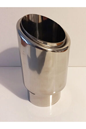 90 mm. Paslanmaz krom egzoz ucu eksoz çıkışı içi borulu tekli