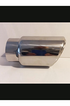 90 mm. Paslanmaz krom egzoz ucu eksoz çıkışı içi borulu tekli
