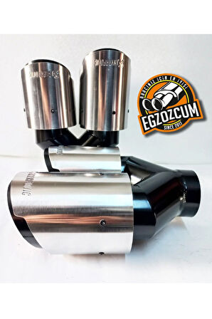 90 mm. Dışı krom sağ/sol takım (2 adet) çift çıkış  Akrapoviç egzoz ucu