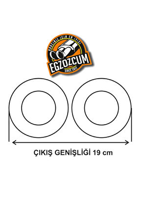 90 mm. Dışı krom sağ/sol takım (2 adet) çift çıkış  Akrapoviç egzoz ucu