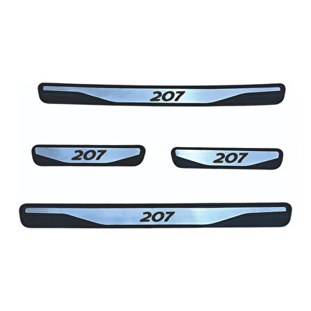 207 Kapı Eşiği 2006-2014 New Krom Kapı Eşiği 4 Parça Paslanmaz Çelik