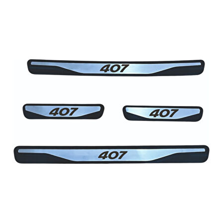 407 Kapı Eşiği 2004-2010 New Krom Kapı Eşiği 4 Parça Paslanmaz Çelik