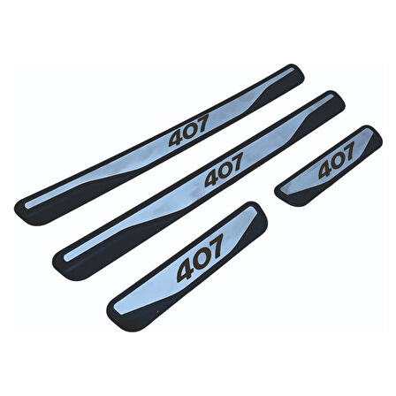 407 Kapı Eşiği 2004-2010 New Krom Kapı Eşiği 4 Parça Paslanmaz Çelik