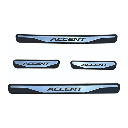 Accent Era Kapı Eşiği 2005-2011 New Krom Kapı Eşiği 4 Parça Paslanmaz Çelik