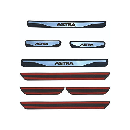 Astra J Kapı Eşiği 2011-2017  New Krom Kapı Eşiği 4 Parça Paslanmaz Çelik