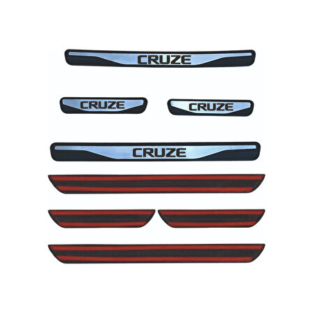 Cruze Kapı Eşiği 2009-2017 New Krom Kapı Eşiği 4 Parça Paslanmaz Çelik