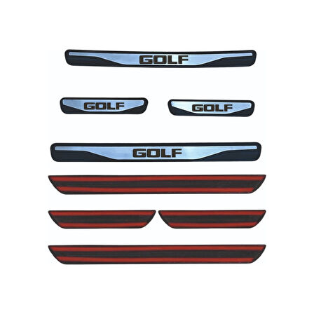 Golf 4 Kapı Eşiği 1998-2004 New Krom Kapı Eşiği 4 Parça Paslanmaz Çelik