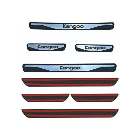 Kangoo Kapı Eşiği 2008-2013 New Krom Kapı Eşiği 4 Parça Paslanmaz Çelik