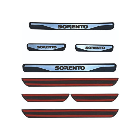Sorento Kapı Eşiği 2004-2009 New Krom Kapı Eşiği 4 Parça Paslanmaz Çelik