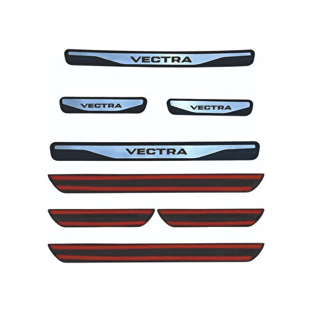 Vectra B Kapı Eşiği 1998-2002 New Krom Kapı Eşiği 4 Parça Paslanmaz Çelik