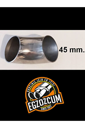 Paslanmaz Krom Dirsek Boru 45 Mm. Isıya Dayanıklı