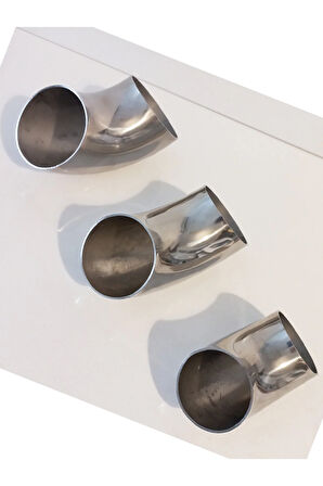 Paslanmaz Krom Dirsek Boru 45 Mm. Isıya Dayanıklı