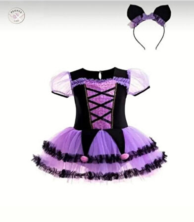 Kuromi Kostümü Kare Yaka,Cadı Kostümü Balo Kostümü Kuromi Cosplay