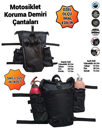 MOTOSİKLET KORUMA DEMİRİ ÇANTALARI SULUK VE YANGIN TÜPÜ BÖLMELİ