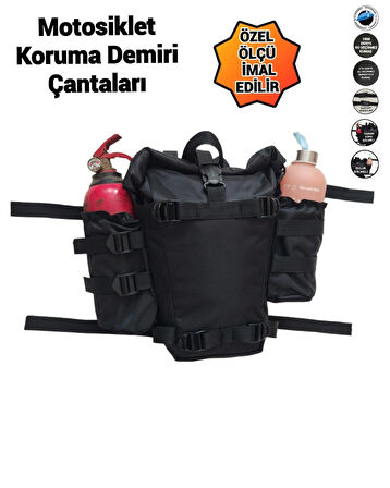 MOTOSİKLET KORUMA DEMİRİ ÇANTALARI SULUK VE YANGIN TÜPÜ BÖLMELİ