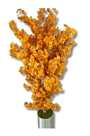 Karamel Bahar Dalı 200 Cm Yapay Ağaç 30x30 Metal Saksı