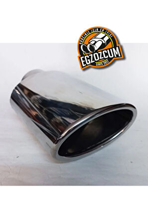 SLK KROM YASSI KESİK TEKLİ EGZOZ BAŞLIĞI SESSİZ 1 ADET EKSOZ UCU