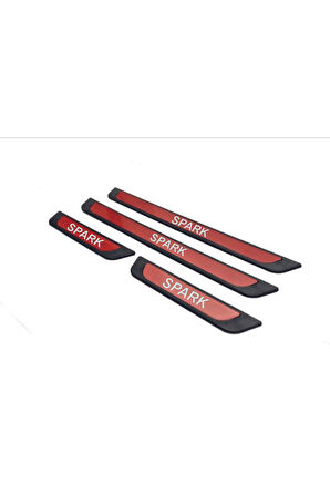 CHEVROLET SPARK 1998-2022 MODELLER OLD KIRMIZI KAPI EŞİĞİ 4 PARÇA KROM YAZILI