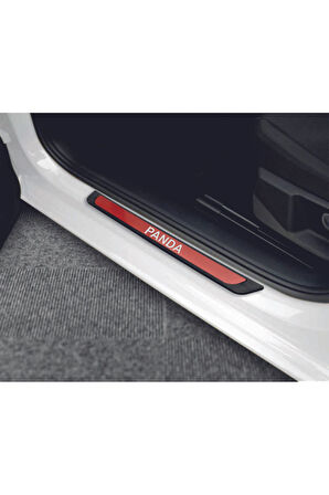 FİAT PANDA 2003-2012 MODELLER OLD KIRMIZI KAPI EŞİĞİ 4 PARÇA  KROM  YAZILI