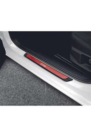 GEELY ECHO 2008-2012 MODELLER OLD KIRMIZI KAPI EŞİĞİ 4 PARÇA  KROM  YAZILI