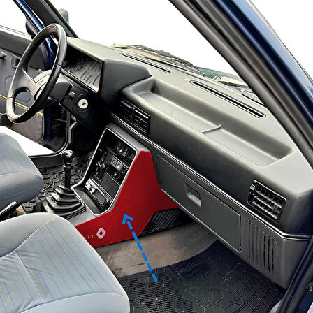 Renault Broadway R9/11 Spring Fairway Flash Torpido Orta Konsol Koruma Kırmızı Yan Kaplama Halısı