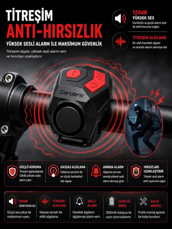 Kenly 120 Db USB Şarjlı Bisiklet Kornası Elektrikli Alarm Zili Anti Hırsızlık Scooter Uyumlu