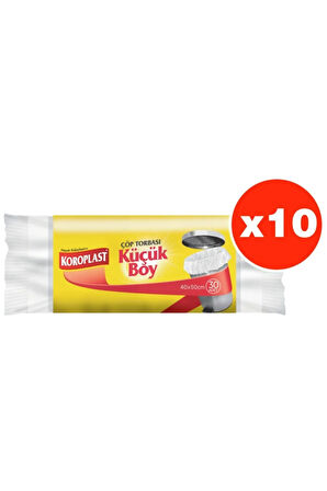 Güçlü Küçük Boy 30lu Çöp Torbası X 10 Paket (40*50 Cm)